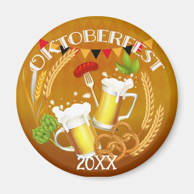Imán Cerveza de tostado Oktoberfest (Frente)