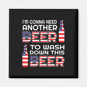 Imán Cerveza Divertida Bandera De Estados Unidos 4 De J