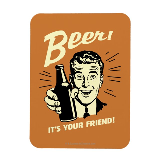 Imán Cerveza: Es tu amigo (Vertical)