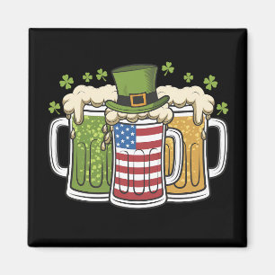 Imán Cerveza Irlandesa Irlanda Estados Unidos Bandera A