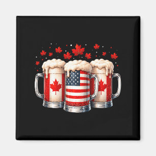 Imán Cerveza Patriótica Canadá Bandera Estados Unidos H