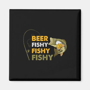 Imán Cerveza Pescado Pescado Aficionado De La Pesca Pes