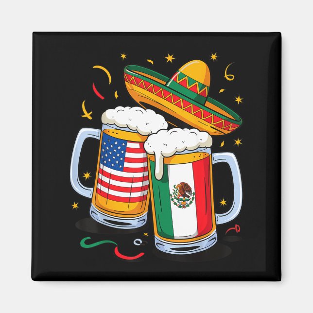 Imán Cerveza usa méxico cinco de mayo  (Frente)