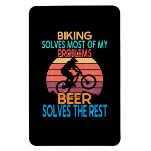 Imán Cerveza Y Cumpleaños En Bicicleta