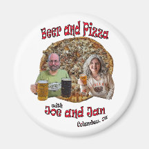 Cerveza y pizza con Joe y Jan - Magnet