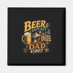 Imán Cervezas camping papá retro 70s vintage día del pa