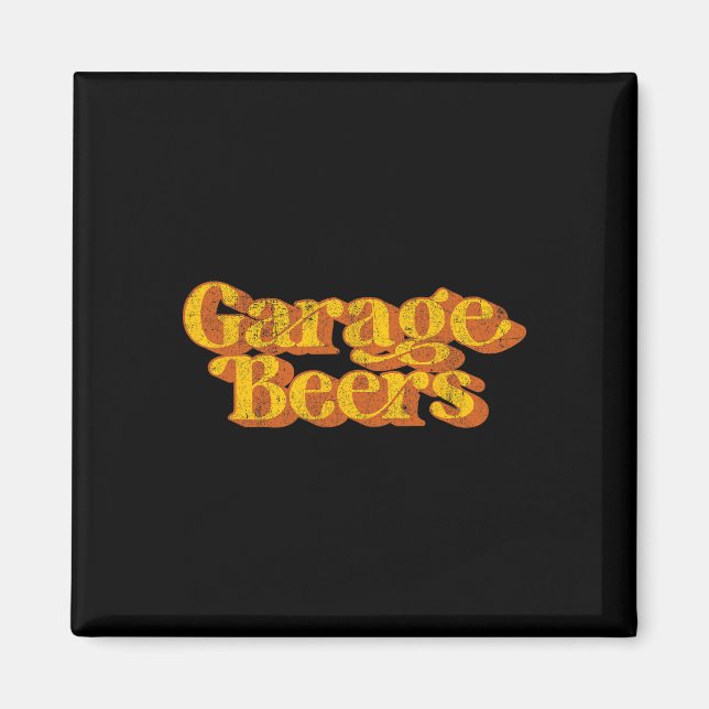 Imán Cervezas de garaje Beber cerveza Retro divertido D (Frente)