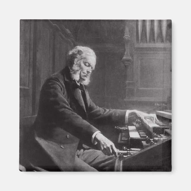 Imán Cesar Franck en la consola del órgano (Frente)