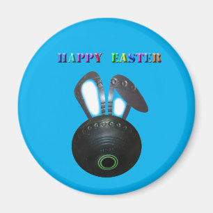 Imán Césped Bowl Conejo de Pascua, Fridge Magnet