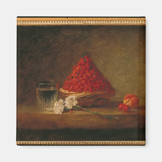 Imán Cesta con fresas silvestres, c.1761 (Frente)