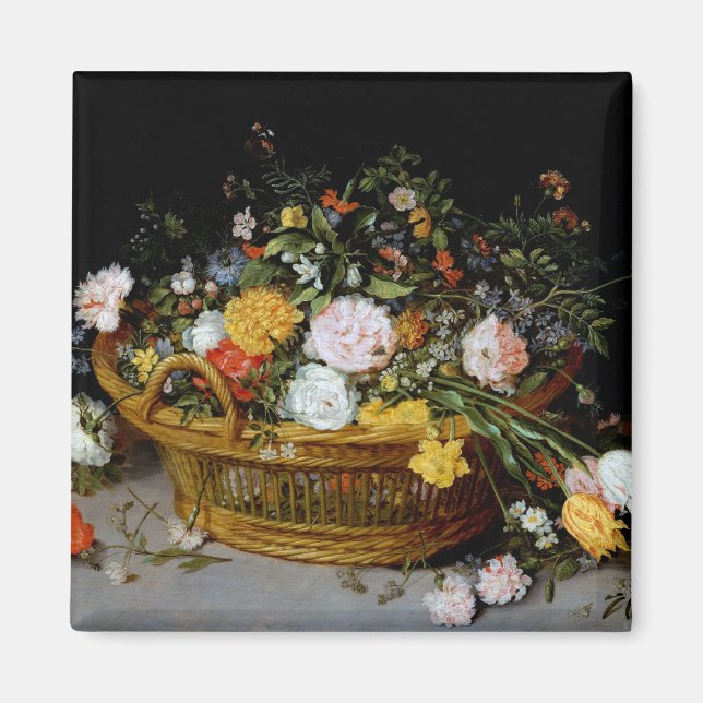 Imán Cesta de flores, Jan Brueghel el joven (Frente)