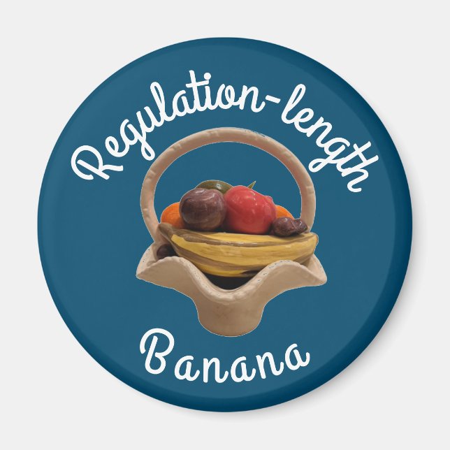 Imán Cesta de frutas de cerámica (Frente)