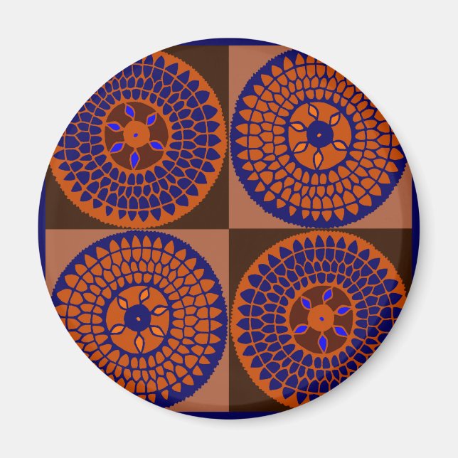 Imán Cesta de girasoles africanos (Frente)