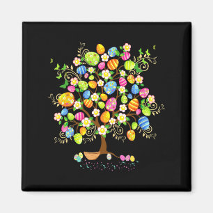 Imán Cesto De árbol De Huevos De Pascua Árbol Divertido