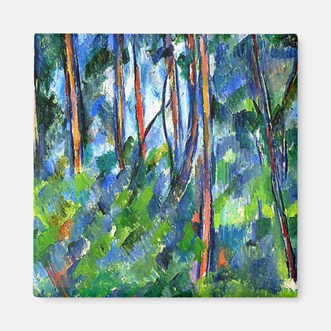 Imán Cezanne - En los bosques, pintura famosa (Frente)