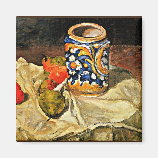 Imán Cezanne - Todavía la vida con la cerámica italiana (Frente)