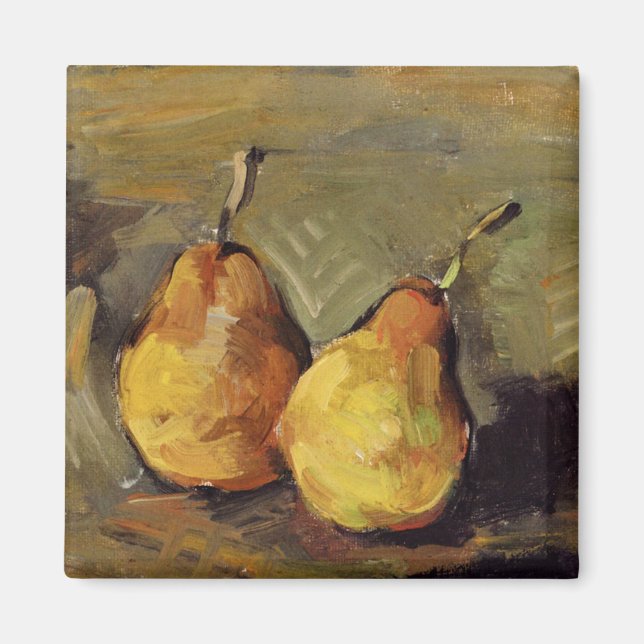 Imán Cezanne - Two Pears, famosa pintura, (Frente)