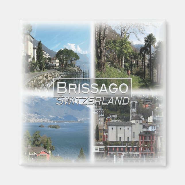 Imán CH0284 Europa, Suiza, Brissago, Fridge (Frente)