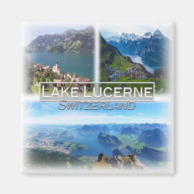 Imán CH0286 Europa, Suiza, Lago Lucerna, Fridge (Frente)