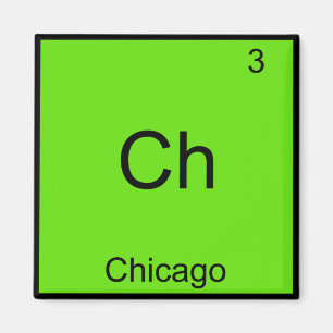Imán Ch - Chicago Funny Chemistry Element Tee