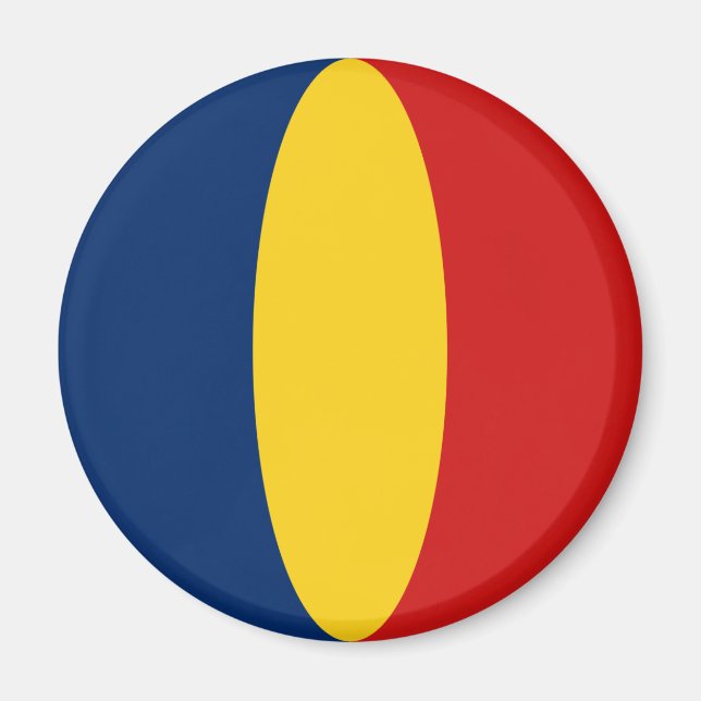 Imán Chad Fisheye Flag Magnet (Frente)