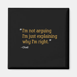 Imán Chad Gift Cita Graciosa Cumpleaños Nombre Personal