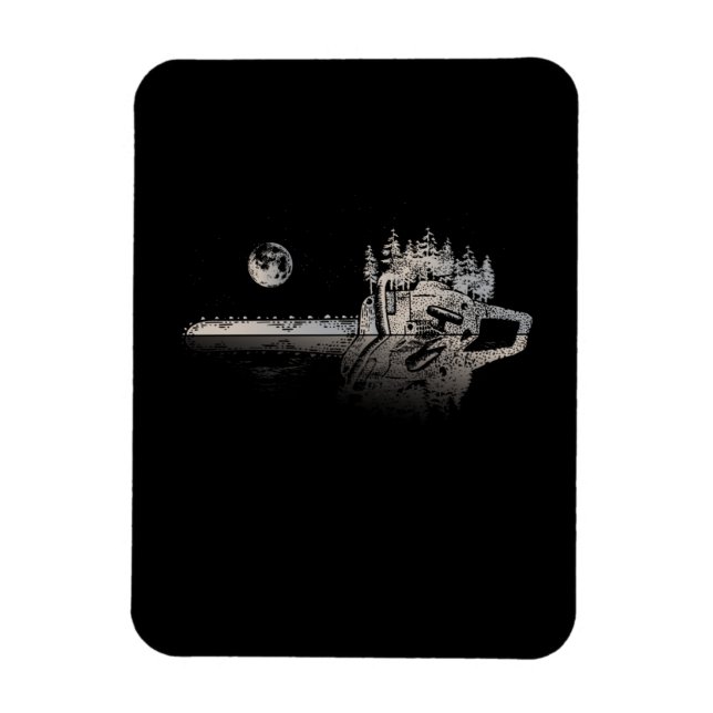 Imán Chainsaw Woodworker Gift Men Lumberjack Arborist (Vertical)