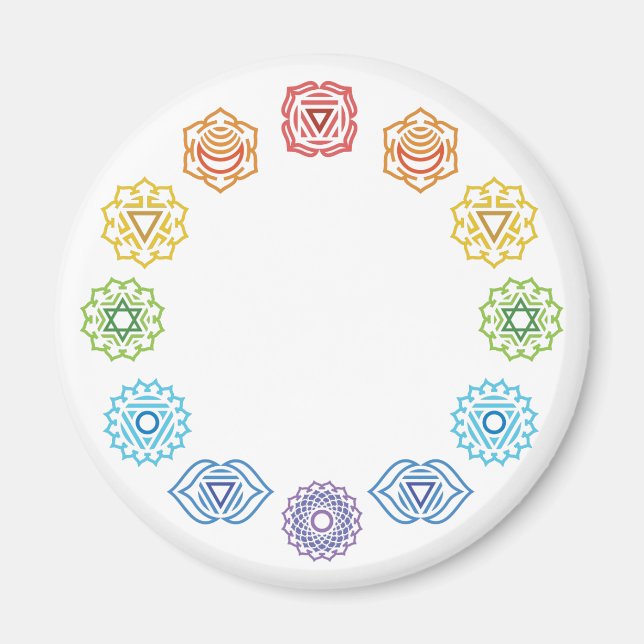 Imán Chakra Energy Round Magnet (Frente)