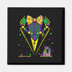 Imán Chaleco de traje de Mardi Gras para fiesta Desfile