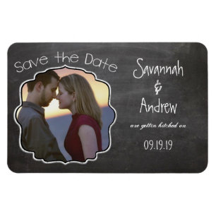 Imán Chalkboard Art Wedding Save the Date