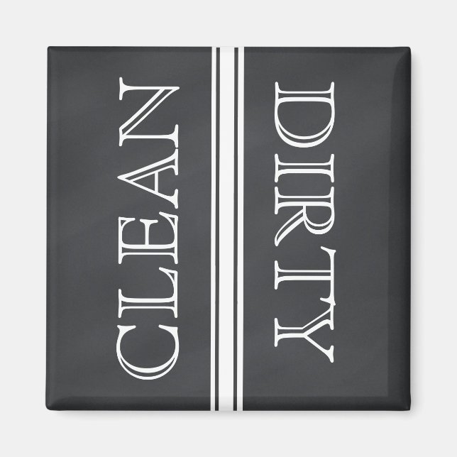 Imán Chalkboard Style Dishwasher Magnet Clean & Dirty (Frente)
