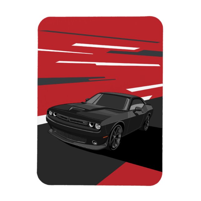 Imán Challenger RT negro (Vertical)