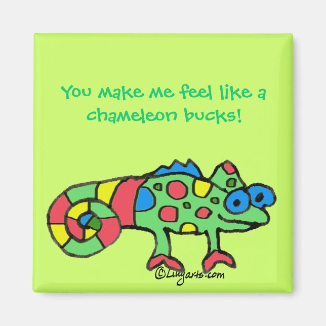Imán Chameleon Bucks Magnet (Frente)