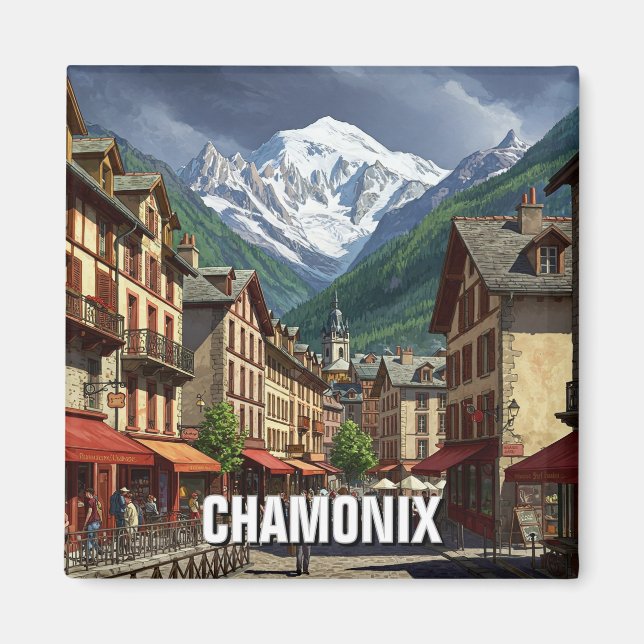 Imán Chamonix France Mont Blanc (Frente)