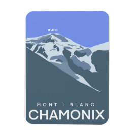 Imán Chamonix, Mont-Blanc, de dibujos digitales, recuer