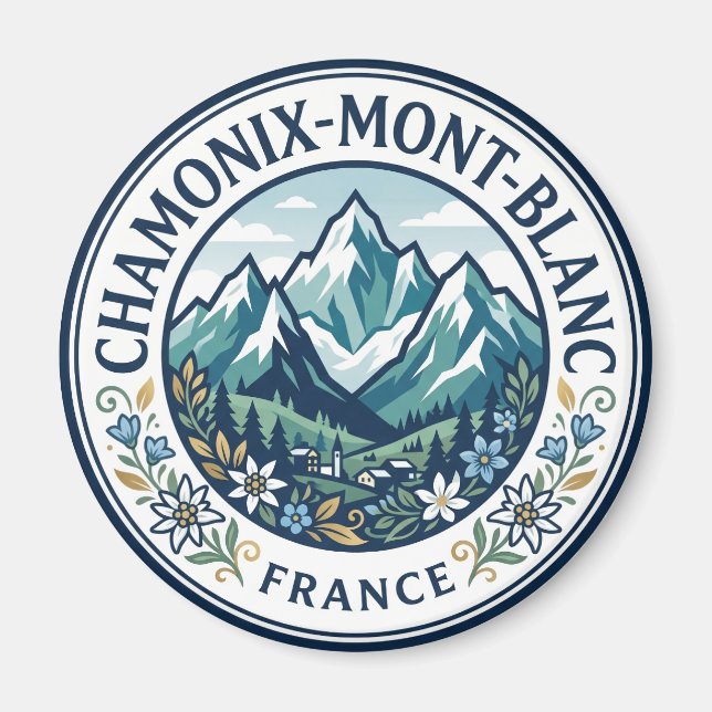 Imán Chamonix-Mont-Blanc Francia (Frente)