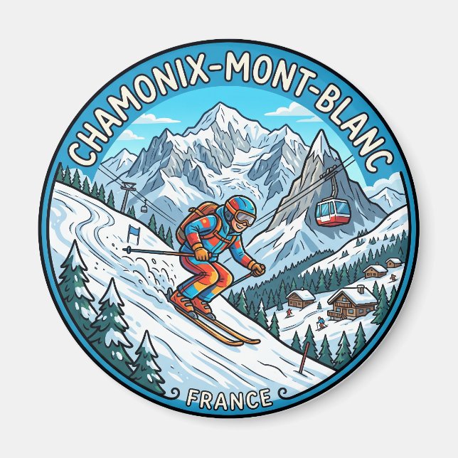 Imán Chamonix Mont Blanc Francia (Frente)
