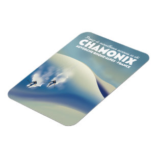 Imán Chamonix - poster de esquí de Auvergne-Rhône-Alpes