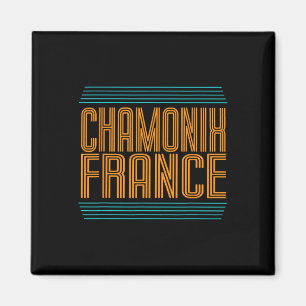Imán Chamonix Retro Alpes franceses Esquí alpino Franci