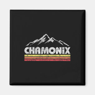 Imán Chamonix Retro Montaña Vintage Hombres Mujeres Rec