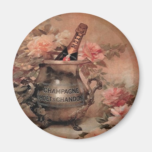 Imán Champagne y Rosas (Frente)