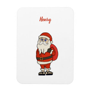 Imán Chanclas de Navidad de Papá Noel personalizadas