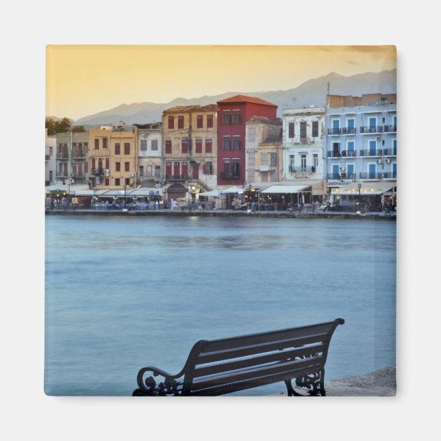 Imán Chania al anochecer, Chania, Creta, Grecia (Frente)