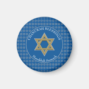 Imán CHANUKAH BLESSINGS Estrella de David Hanukkah