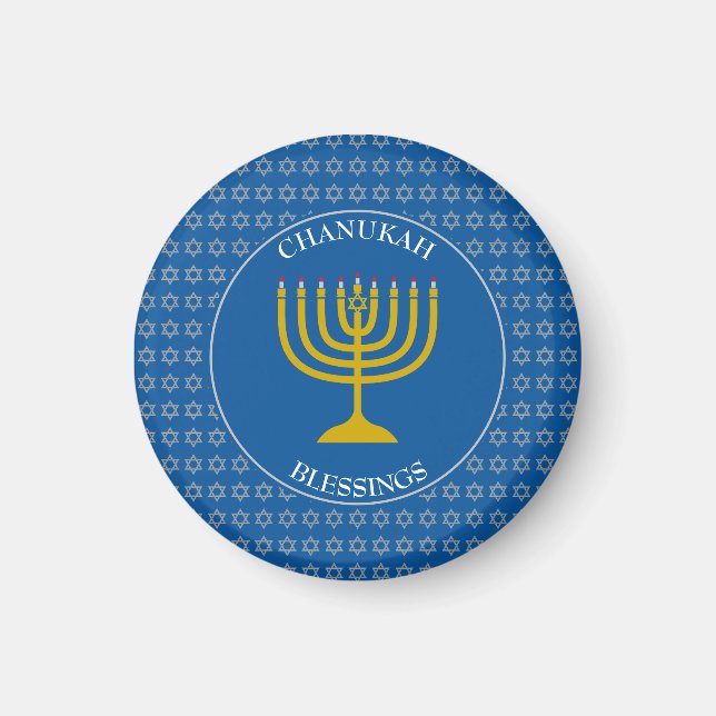 Imán CHANUKAH BLESSINGS | Menorah | Hanukkah (Frente)