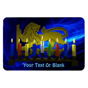 Imán Chanukkah Brass Lion Menorah