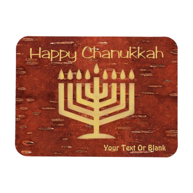 Imán Chanukkah Norte Lejano - Magnético de la corteza d (Horizontal)