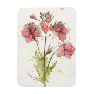 Imán Chapoteo rosado oscuro floral
