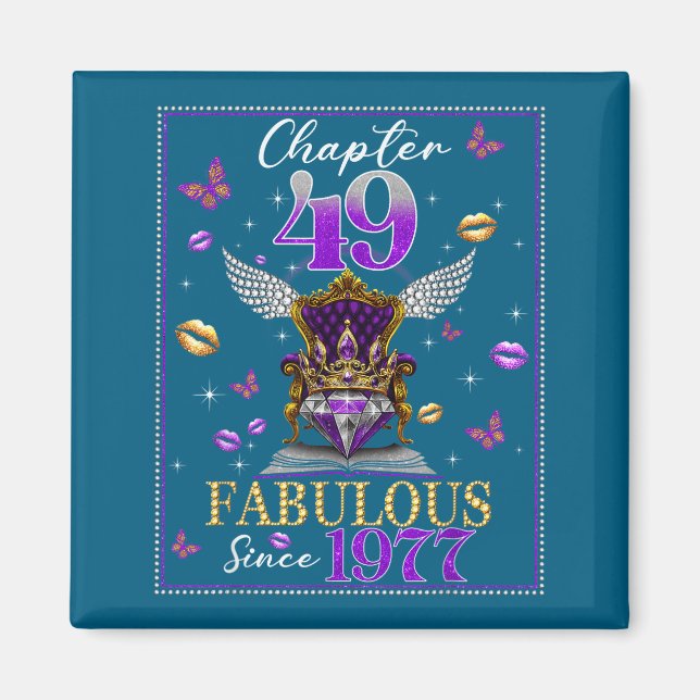 Imán Chapter 49 Fabulous Since 1977 49th Birthday Women (Frente)