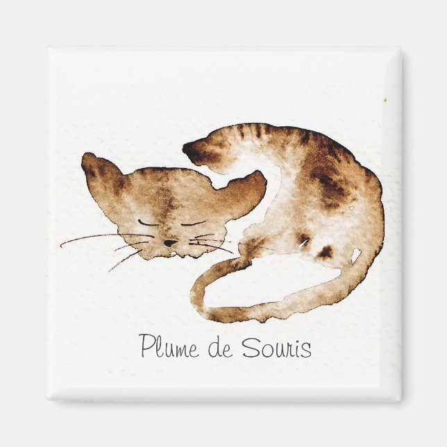 Imán Chaquarelle sepia durmiente (Frente)